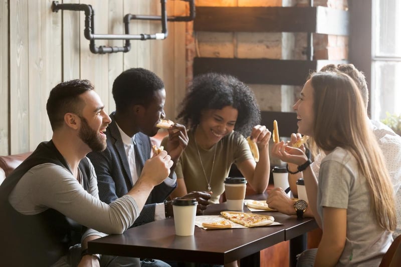 Up to six people from two households can socialise indoors in a public place, such as a cafe or restaurant.