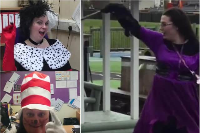 Staff at New Penshaw Academy dressed up as characters from literature to mark World Book Day and to welcome back pupils returning to lessons on March 8.