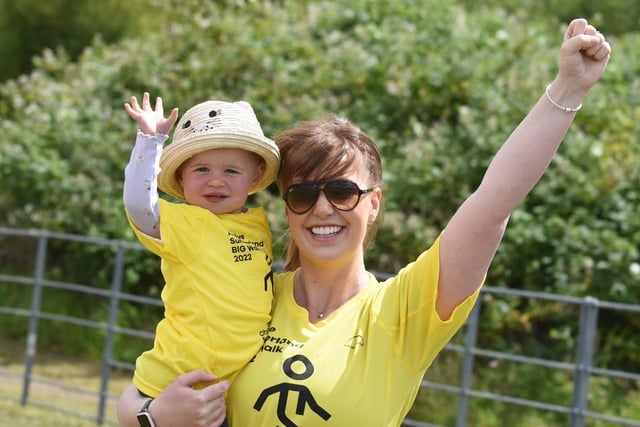 Laura Cliff with daughter Franki Cliff, 2, raised more than £1,000 for Sunderland Hospital NICU