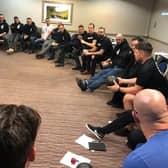 An established Andy's Man Club session in progress, with the Sunderland group one of dozens now held around the country.