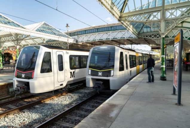A CGI illustration of how the new Metro trains will look. It is hoped the new carriages will be seen in Washington is approval is given to bringing the light rail system to more parts of Wearside.