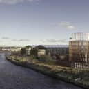 A CGI of the planned Crown Works film studios on the banks of the Wear in Sunderland.
