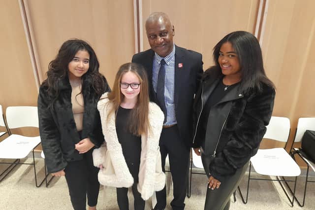 Among members of the Bennett family to attend were Gary's proud granddaughters, from left: Ava, Layla and Jasmine. Gary said: "I was born in Manchester, but I was made in Sunderland."