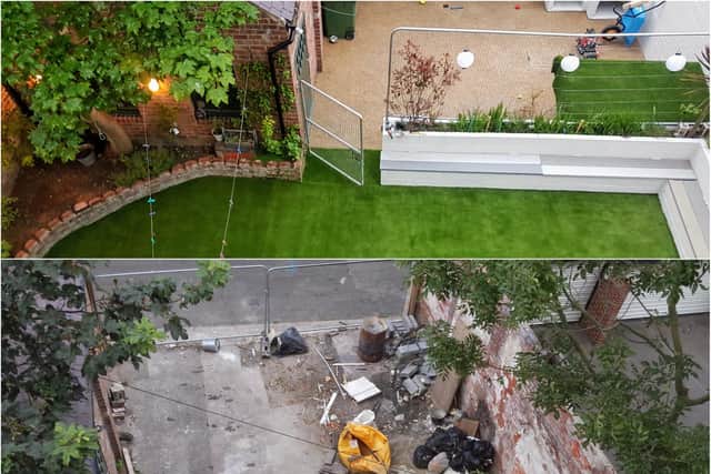 The transformation of the garden/ Photo: @sunderland_victorian_terrace