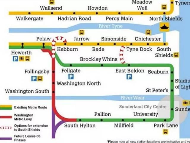 How the new Metro loop could look as part of a major transport vision which includes reopening the Leamside line.