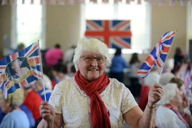Jubilee celebration at St Gabriels Church Hall with Jade Winter Sylvia Boddy who has met the Queen.