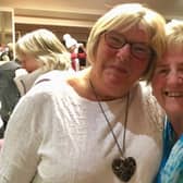 Ann Wells (left) who passed away in February 2018 with Blyth Golf Club ladies captain, Susan Winslow.