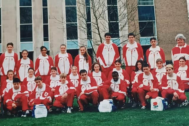 The running team pictured in April 1998.