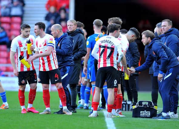 Sunderland players against Gillingham. Picture by FRANK REID