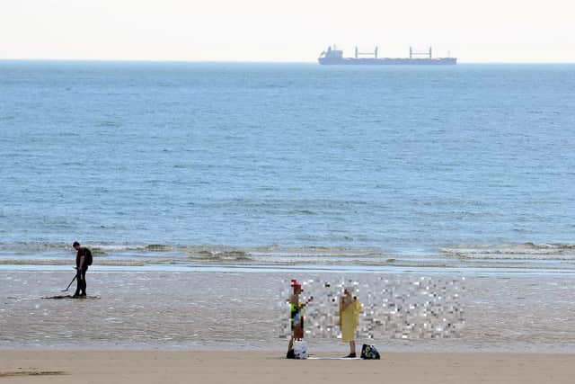 A stock image of Seaburn Beach where the RNLI rescue took place.