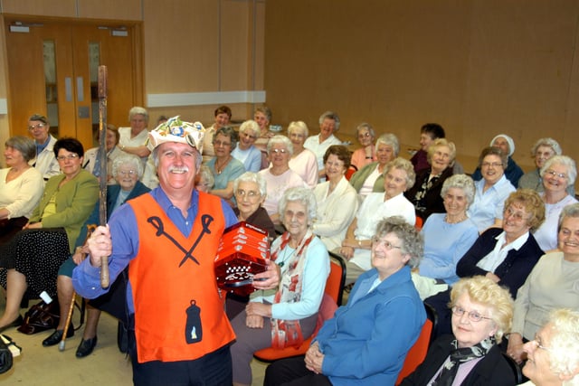Keith Gregson provided lots of entertainment on St George's Day in 2009 for these people at Sunderland Library.