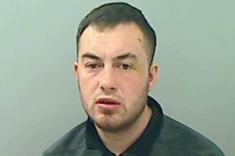 Hunter, 24, of Brandling Court, Shotton Colliery, admitted actual bodily harm, theft, common assault and affray, and was sentenced to two years inside at Teesside Crown Court