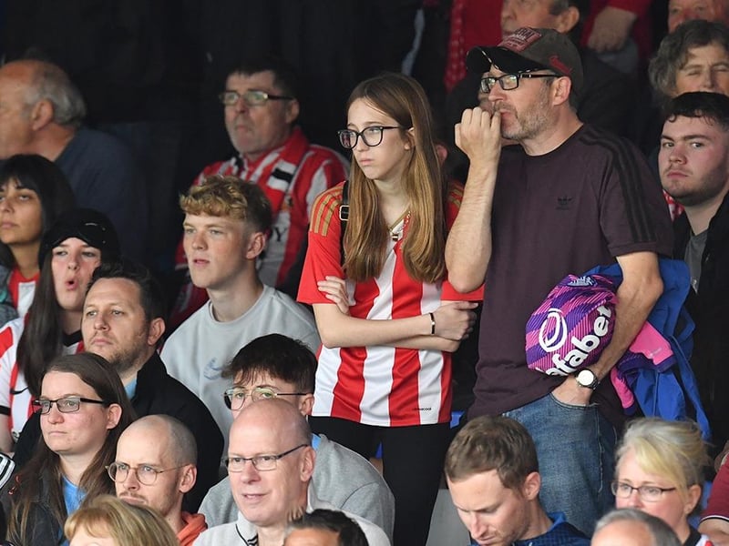 Sunderland fans away from home to Luton Town in the Championship earlier this season.