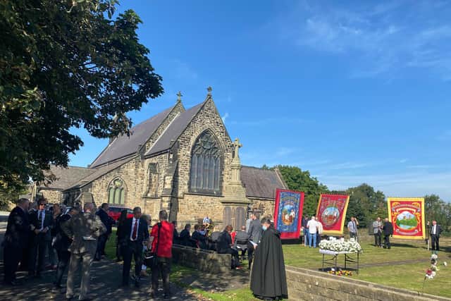 The service began at 11am at Christ Church in Seaham.