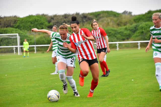 Maria Farrugia in action for Sunderland Ladies. Picture by Chris Fryatt.