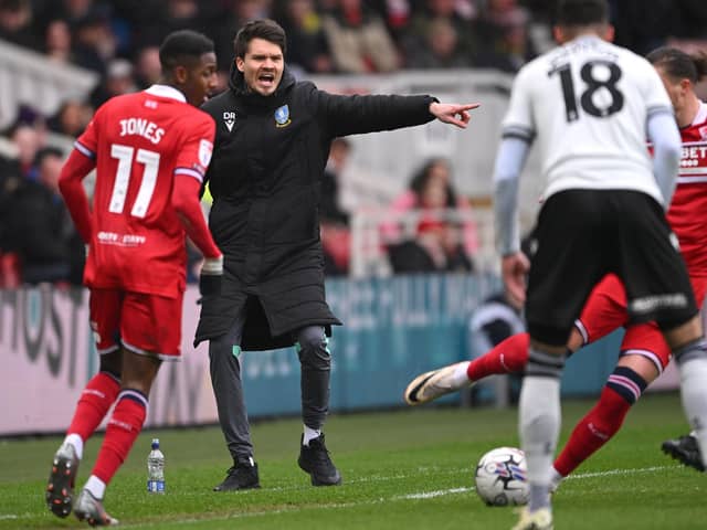 FRUSTRATION: Sheffield Wednesday manager Danny Rohl tries to get his players going against Middlesbrough at Riverside Stadium on Monday Picture: Stu Forster/Getty Images
