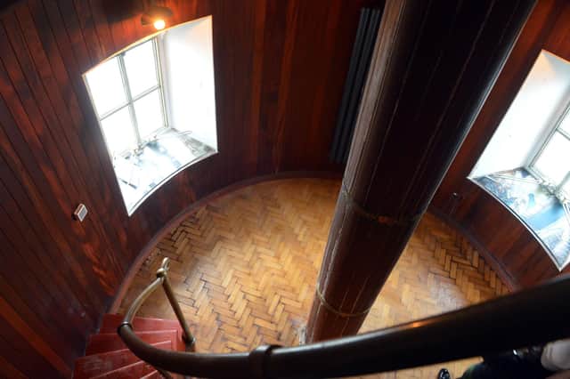 Brazilian mahogany panelling in the lighthouse