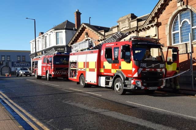 Four fire crews have attended the blaze