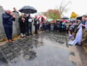 Unveiling of the latest additions to the Veterans Walk in Mowbray Park, Sunderland, on Saturday.