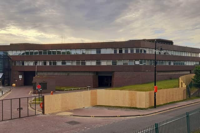 The abandoned Sunderland Civic Centre as seen in June 2022.