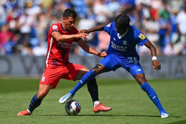 Jaden Philogene-Bidace playing for Cardiff City. (Photo by Dan Mullan/Getty Images)