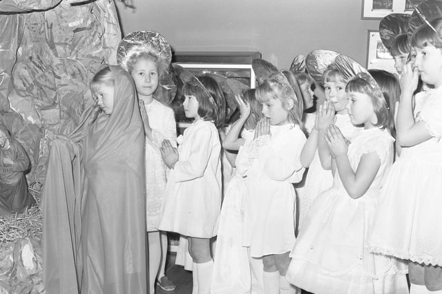 A Christmas production of Snow White and the Seven Dwarfs at St John's Church of England Primary School, in 1973.