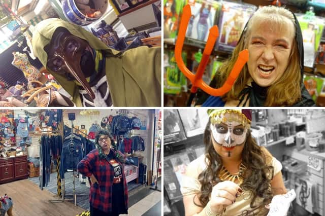 Traders get decked out for the spooky season.