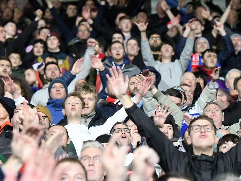 Sunderland fans away from home to Huddersfield Town in the Championship.