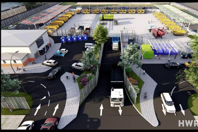 How the entrance to the new Household Waste and Recycling Centre could look