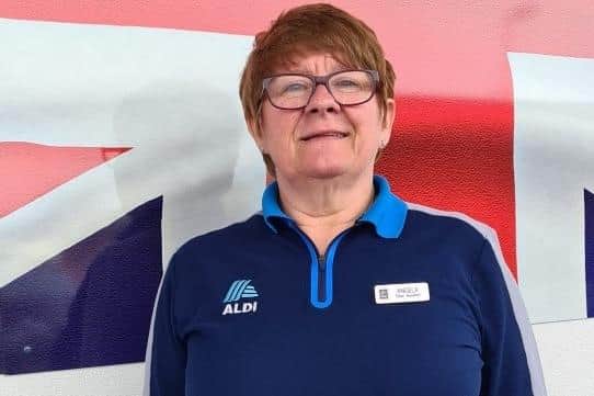 Angela James is celebrating 20 years of working for Aldi.