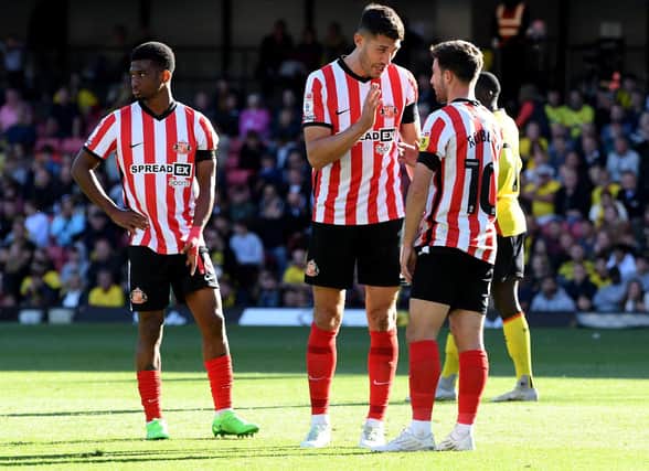 Aji Alese, Danny Batth and Patrick Roberts. Picture by FRANK REID