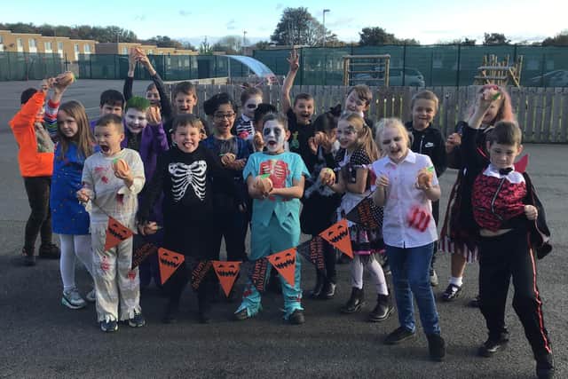 Wooo-ooo!. These students had a fun time at Marlborough Primary's Halloween celebrations.