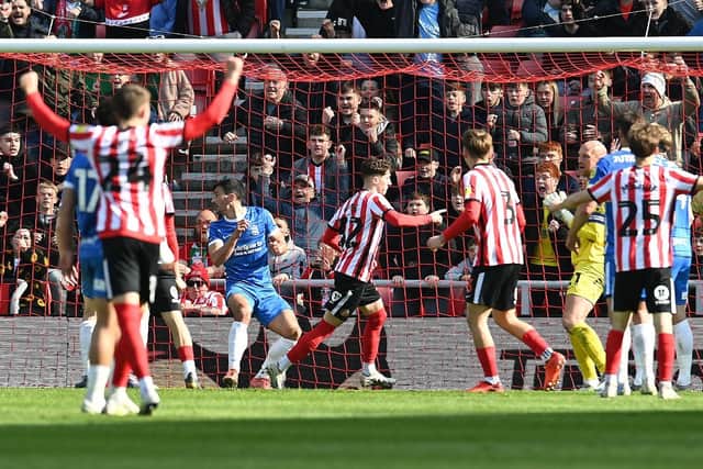 Trai Hume celebrates his Sunderland goal