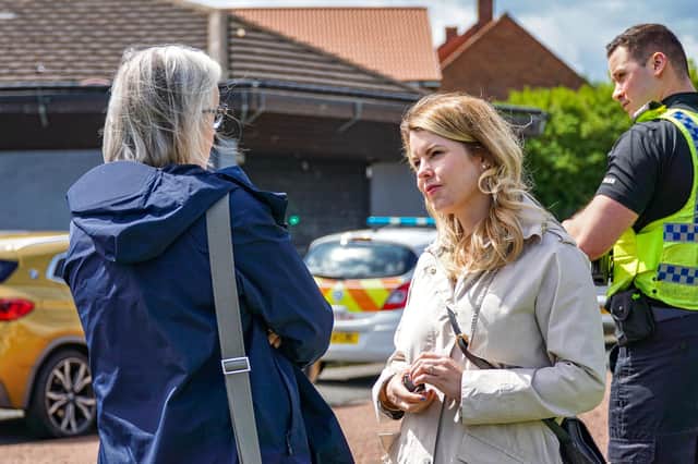 Northumbria Police and Crime Commissioner Kim McGuinness talking to members of the community, with some  saying simply stepping out of their front door is stepping into a living nightmare.
