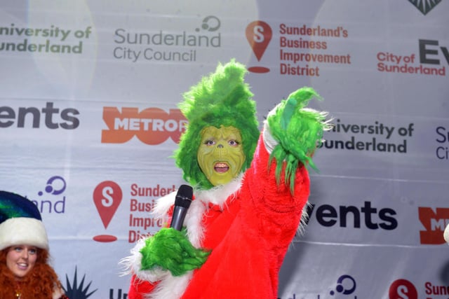 The Grinch was on hand to share some Christmas cheer.