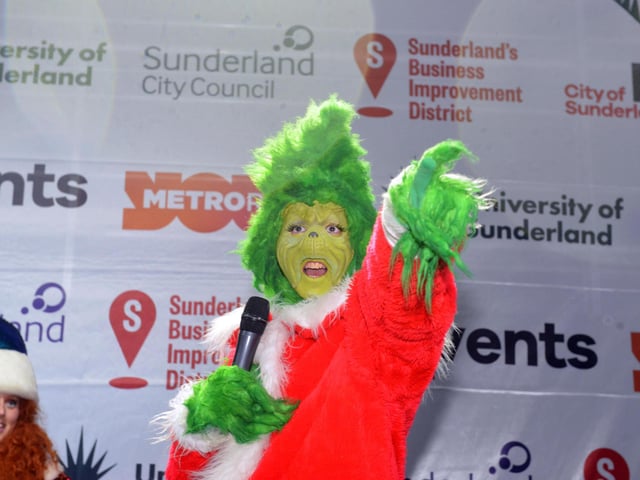 The Grinch was on hand to share some Christmas cheer.