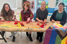 From left: Jenna Dodds, Jack Whyte, Jennie Lambert and Emily Findlay. Jennie is the museum’s learning manager. The others are from the Celebrate Different Collective.