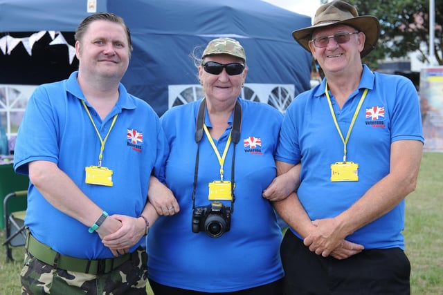 Veterans Response's Andy Irvine, Sheena Bullerwell, and Fred Perry.