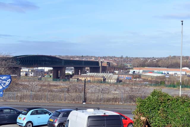 The former glassworks site.
