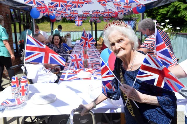 The Laurels Care Home resident Thomasina Smith was the Queen for the day./Photo: Stu Norton