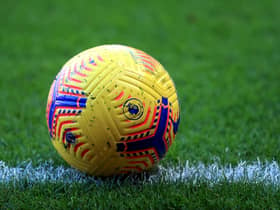 A general view of the Nike flight winter Premier League match ball ahead of the Premier League match between Sheffield United and West Ham United at Bramall Lane on November 22, 2020 in Sheffield, England.