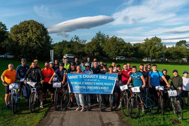 Ann-Marie Sproston has raised nearly £30,000 through various events including a sponsored cycle ride at Herrington Country Park.