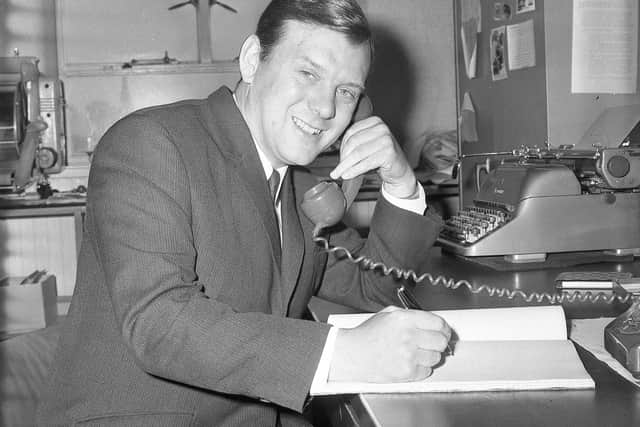 Neville Pilkington, pictured here working in sales in 1971, went on to become a respected Echo football reporter.