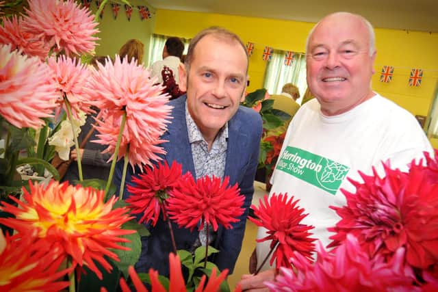 BBC presenter Jeff Brown opened the show here in 2013, with event chairman Leslie Scott. Sunderland Echo image.