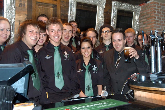 Manager Andrew Golding and some of his staff at the opening of Paddy Whacks in 2007. Can you spot someone you know?