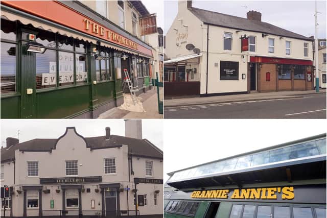 Clockwise from top left, the Promenade, Wolsey, Granny Annie's and the Blue Bell are among the pubs near the sea front that will serve outdoors on April 12.