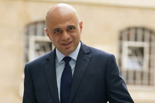 Health Secretary Sajid Javid as he arrives at BBC Broadcasting House on Sunday, September 12. Photo credit should read: Yui Mok/PA Wire