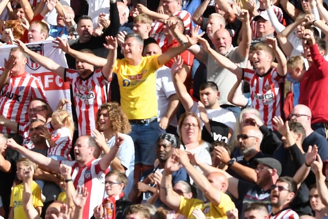 The away end at Stoke as Sunderland win on the road