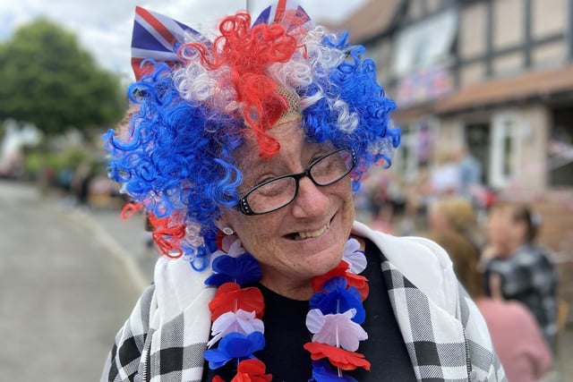Andria Devlin looking bright and colourful during the Jubilee Party at Fordenbridge Crescent, Sunderland. Picture by FRANK REID