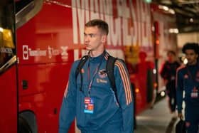 MELBOURNE, AUSTRALIA - JULY 15: Matej Kovar of Manchester United arrives ahead of the pre-season friendly match between Melbourne Victory and Manchester United at Melbourne Cricket Ground on July 15, 2022 in Melbourne, Australia. (Photo by Ash Donelon/Manchester United via Getty Images)